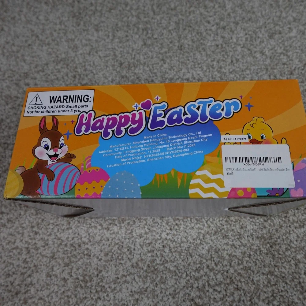 24 Pack Easter Egg Fillers with Metal Brain Teaser Puzzles Multi Color Eggs